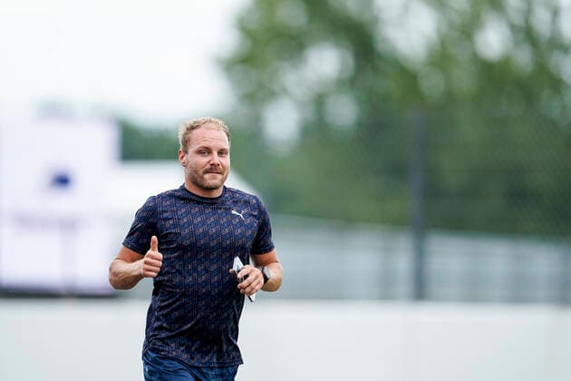 July 15, 2021, Towcester, Great Britain: VALTTERI BOTTAS of Finland and Mercedes-AMG F1 Team is seen during preparations of the 2021 FIA Formula 1 British Grand Prix at Silverstone Circuit in Towcester, Great Britain. Towcester Great Britain - ZUMAg147 20210715_zap_g147_018 Copyright: xJamesxGasperottix