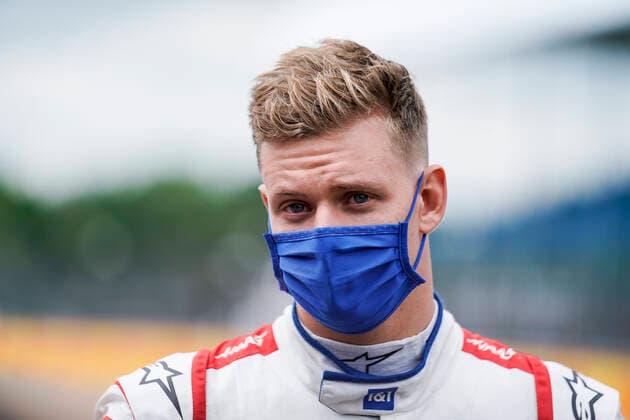 July 15, 2021, Towcester, Great Britain: MICK SCHUMACHER of Germany and Haas F1 Team is seen during the presentation of the 2022 Formula 1 car at Silverstone Circuit in Towcester, Great Britain. Towcester Great Britain - ZUMAg147 20210715_zap_g147_026 Copyright: xJamesxGasperottix