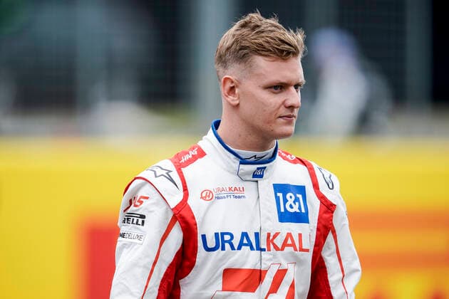 July 15, 2021, Towcester, Great Britain: MICK SCHUMACHER of Germany and Haas F1 Team is seen during the presentation of the 2022 Formula 1 car at Silverstone Circuit in Towcester, Great Britain. Towcester Great Britain - ZUMAg147 20210715_zap_g147_033 Copyright: xJamesxGasperottix