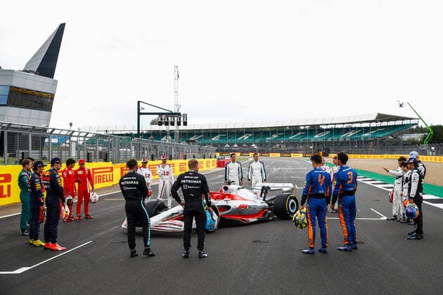 Reveal of the prototype for the 2022 F1 season, F1 Grand Prix of Great Britain at Silverstone Circuit on July 15, 2021 in Silverstone, Great Britain Photo by HOCH ZWEI Silverstone Great Britain