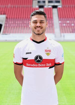 FOOTBALL 1 BUNDESLIGA SEASON 2021 2022 12 07 2021 Photo session with VfB Stuttgart at the Mercedes Benz Arena Konstantinos Mavropanos