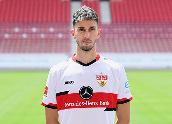 FOOTBALL 1 BUNDESLIGA SEASON 2021 2022 12 07 2021 Photo session with VfB Stuttgart at the Mercedes Benz Arena Atakan Karazor