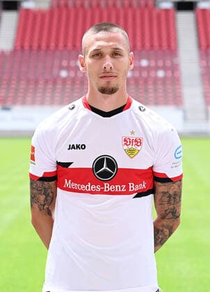 FOOTBALL 1 BUNDESLIGA SEASON 2021 2022 12 07 2021 Photo session with VfB Stuttgart at the Mercedes Benz Arena Darko Churlinov