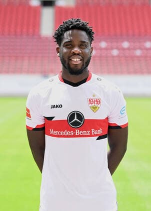 FOOTBALL 1 BUNDESLIGA SEASON 2021 2022 12 07 2021 Photo session with VfB Stuttgart at the Mercedes Benz Arena Orel Mangala