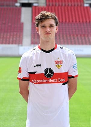 FOOTBALL 1 BUNDESLIGA SEASON 2021 2022 12 07 2021 Photo session with VfB Stuttgart at the Mercedes Benz Arena Mateo Klimowicz