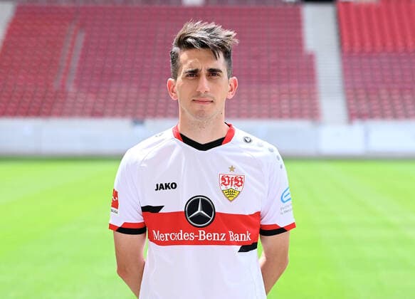 FOOTBALL 1 BUNDESLIGA SEASON 2021 2022 12 07 2021 Photo session with VfB Stuttgart at the Mercedes Benz Arena Oemer Faruk Beyaz