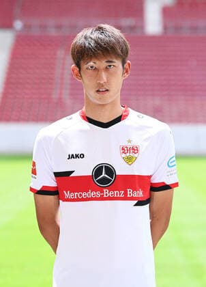 FOOTBALL 1 BUNDESLIGA SEASON 2021 2022 12 07 2021 Photo session with VfB Stuttgart at the Mercedes Benz Arena Hiroki Ito