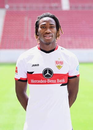 FOOTBALL 1 BUNDESLIGA SEASON 2021 2022 12 07 2021 Photo session with VfB Stuttgart at the Mercedes Benz Arena Mohamed Sankoh