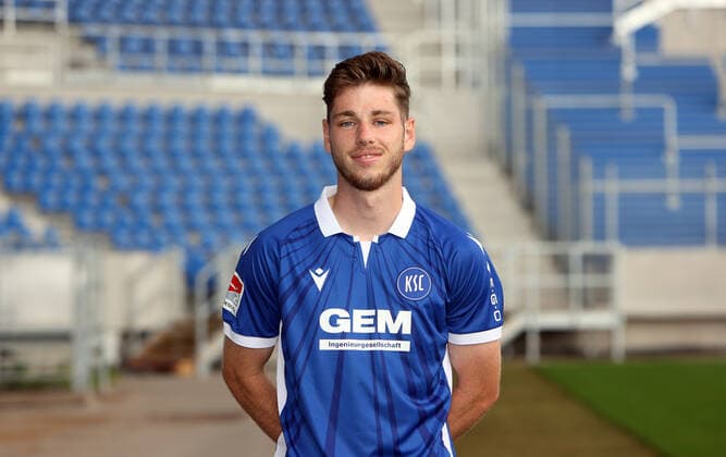 Karlsruher SC portrait appointment season 2021 2022 Leon Jensen, Karlsruher SC, 2 Bundesliga, portrait appointment 2021 2022