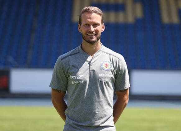 Co-coach Marc Pfitzner Eintracht Braunschweig 3 league, portrait date 2021 2022
