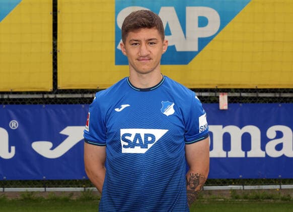 Angelo Stiller , TSG 1899 Hoffenheim Porträttermin TSG 1899 Hoffenheim 2021 2022 Zuzenhausen, GER, 15 07 2020 ,Football 1 Bundesliga 2021 2022 Editorial use only