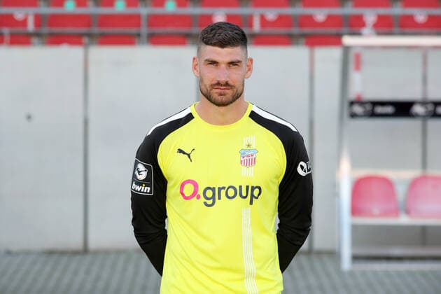 Teampraesentation Zwickau 15 07 2021 Goalkeeper Johannes Brinkies 1, Zwickau FSV Zwickau, 3 Liga, Porträttermin 2021 2022 , Zwickau, 15 07 2021, Stadium Zwickau, Football ,