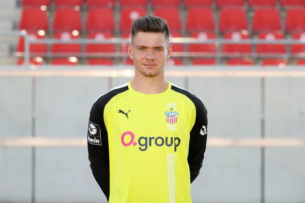Teampraesentation Zwickau 15 07 2021 Goalkeeper Max Sprang 26, Zwickau FSV Zwickau, 3 Liga, Porträttermin 2021 2022 , Zwickau, 15 07 2021, Stadium Zwickau, Football ,