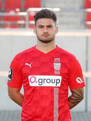 Teampraesentation Zwickau 15 07 2021 Dominic Baumann 28, Zwickau FSV Zwickau, 3 Liga, Porträttermin 2021 2022 , Zwickau, 15 07 2021, Stadium Zwickau, Football ,