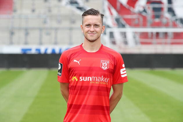 Teampraesentation Halle 15 07 2021 Jannes Vollert 5, Halle Hallescher FC, 3 Liga, Porträttermin 2021 2022 , Halle, 15 07 2021, Leuna Chemie Stadion, Football ,