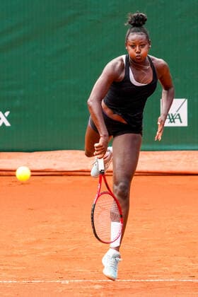 July 16, 2021, Lausanne, Vaud, Switzerland: Lausanne, VD, Switzerland: ALYCIA PARKS serves during her match against Fiona Ferro during the Ladies Open Lausanne. Lausanne Switzerland - ZUMAs230 20210716_znp_s230_007 Copyright: xCorinexScibozx