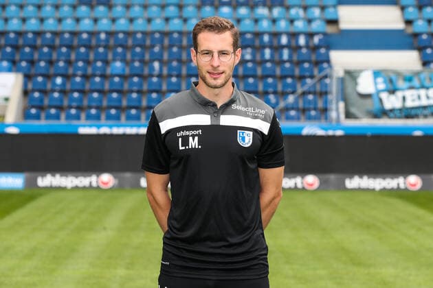 Athletics coach Lars Mertelmeyer 1 FC Magdeburg 3 Liga 2021 2022 official photo session 1 FC Magdeburg at the MDCC Arena in Magdeburg Germany, Football, Men,GER,15 07 2021 Pressebuero Schroedter