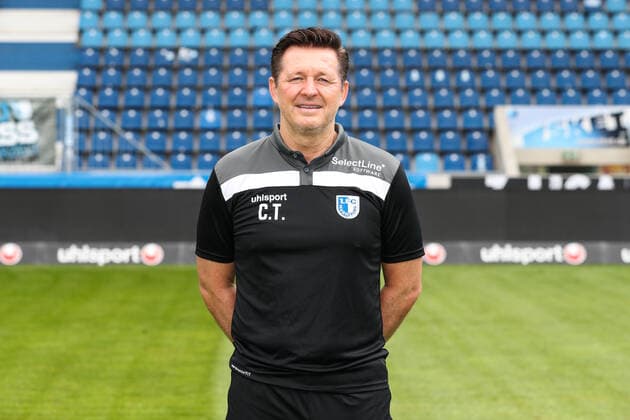 Coach Christian Titz 1 FC Magdeburg 3 Liga Portraittermin 2021 2022 official photo session 1 FC Magdeburg at the MDCC Arena in Magdeburg Germany, Football, Men,GER,15 07 2021 Pressebuero Schroedter