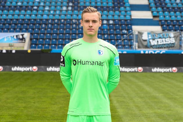 Goalkeeper Tom Schlitter 1 FC Magdeburg,12 3 Liga 2021 2022 official photo session 1 FC Magdeburg at the MDCC Arena in Magdeburg Germany, Football, Men,GER,15 07 2021 Pressebuero Schroedter