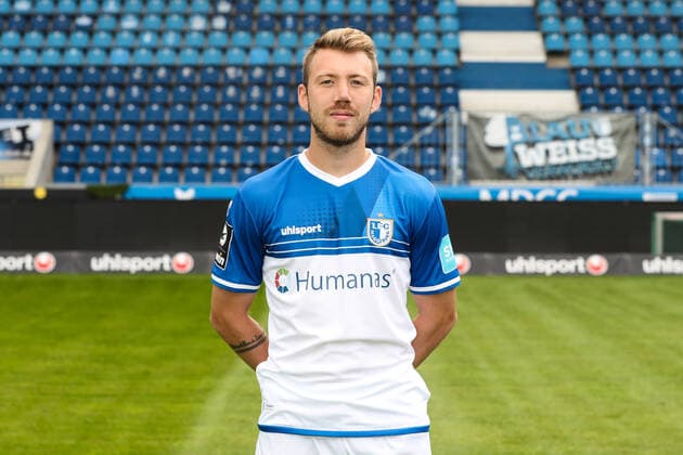 Connor Krempicki 1 FC Magdeburg,13 3 Liga 2021 2022 official photo session 1 FC Magdeburg at the MDCC Arena in Magdeburg Germany, Football, Men,GER,15 07 2021 Pressebuero Schroedter