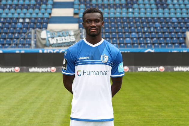 Sirlord Conteh 1 FC Magdeburg,17 3 Liga 2021 2022 official photo session 1 FC Magdeburg at MDCC Arena in Magdeburg Germany, Football, Men,GER,15 07 2021 Pressebuero Schroedter