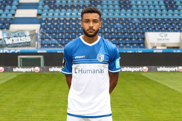 Leon Bell Bell 1 FC Magdeburg,19 3 Liga 2021 2022 official photo session 1 FC Magdeburg at the MDCC Arena in Magdeburg Germany, Football, Men,GER,15 07 2021 Pressebuero Schroedter