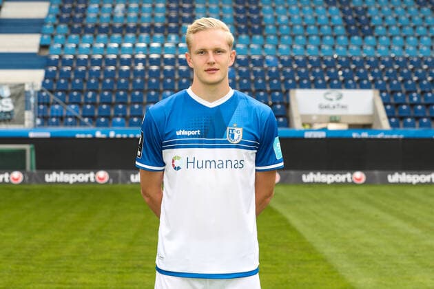 Julian Rieckmann 1 FC Magdeburg 3 Liga 2021 2022 official photo session 1 FC Magdeburg at the MDCC Arena in Magdeburg Germany, Football, Men,GER,15 07 2021 Pressebuero Schroedter