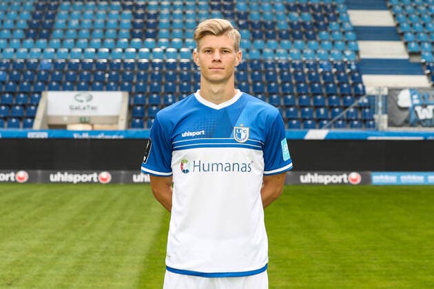 Luca Schuler 1 FC Magdeburg,26 3 Liga 2021 2022 official photo session 1 FC Magdeburg at the MDCC Arena in Magdeburg Germany, Football, Men,GER,15 07 2021 Pressebuero Schroedter