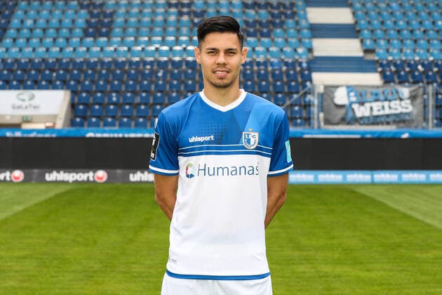 Raphael Obermair 1 FC Magdeburg,28 3 Liga 2021 2022 official photo session 1 FC Magdeburg at the MDCC Arena in Magdeburg Germany, Football, Men,GER,15 07 2021 Pressebuero Schroedter