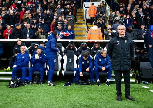 Fußball, Trainerhistorie FC Fulham von 1904 bis heute Mandatory Credit: Photo by Ian Tuttle BPI Shutterstock (9991449r) Fulham manager Claudio Ranieri in front go the Fulham bench Fulham v Southampton, Premier League, Football, Craven Cottage, London, UK - 24 Nov 2018 EDITORIAL USE ONLY No use with unauthorised audio, video, data, fixture lists (outside the EU), club league logos or live services. Online in-match use limited to 45 images (+15 in extra time). No use to emulate moving images. No use in betting, games o Fulham v Southampton, Premier League, Football, Craven Cottage, London, UK - 24 Nov 2018 EDITORIAL USE ONLY No use with unauthorised audio, video, data, fixture lists (outside the EU), club league logos or live services. Online in-match use limited to 45 images (+15 in extra time). No use to emulate moving images. No use in betting, games o  Copyright: xIanxTuttle BPI Shutterstockx 9991449r