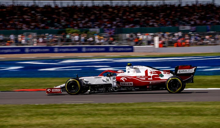 99 GIOVINAZZI Antonio (ita), Alfa Romeo Racing ORLEN C41, action during the Formula 1 Pirelli British Grand Prix 2021, 10th round of the 2021 FIA Formula One World Championship, WM, Weltmeisterschaft from July 16 to 18, 2021 on the Silverstone Circuit, in Silverstone, United Kingdom - FORMULE 1 : Grand prix de Grande Bretagne - Essais - Silverstone - 16 07 2021 DPPI Panoramic  00121020_F12021GP10GBR_JK136316