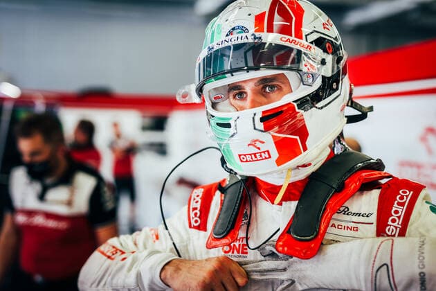 GIOVINAZZI Antonio (ita), Alfa Romeo Racing ORLEN C41, portrait during the Formula 1 Pirelli British Grand Prix 2021, 10th round of the 2021 FIA Formula One World Championship, WM, Weltmeisterschaft from July 16 to 18, 2021 on the Silverstone Circuit, in Silverstone, United Kingdom - FORMULE 1 : Grand prix de Grande Bretagne - Essais - Silverstone - 16 07 2021 DPPI Panoramic  00121020_AV6_2583
