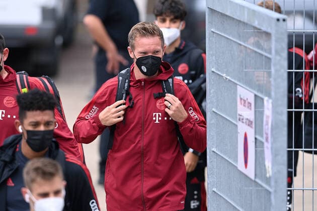 Football 1 Bundesliga season 2021 2022 Test match in Villingen 1 FC Koeln FC Bayern Muenchen 17 07 2021 Coach Julian Nagelsmann FC Bayern Muenchen