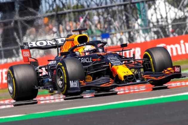 17th July 2021; Silverstone Circuit, Silverstone, Northamptonshire, England; Formula One British Grand Prix, Sprint Race; Red Bull Racing Honda driver Max Verstappen in his Red Bull Racing RB16B Honda RA621H during the P2 session  ActionPlus12306519 TimxWilliams