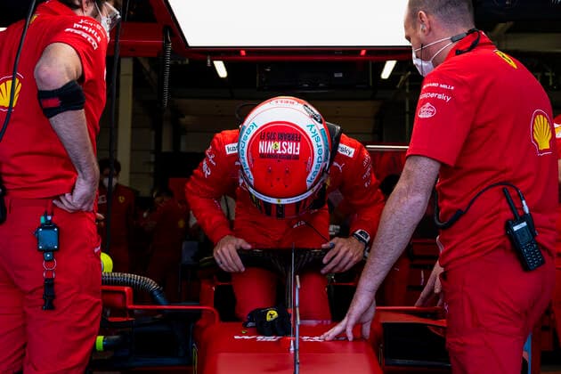 F1 Grand Prix of Great Britain 16 Charles Leclerc (MON, Scuderia Ferrari Mission Winnow), F1 Grand Prix of Great Britain at Silverstone Circuit on July 17, 2021 in Silverstone, United Kingdom. (Photo by COLOMBO IMAGES FIA Pool via HOCH ZWEI) Silverstone United Kingdom Poolfoto HOCH ZWEI Pool COLOMBO IMAGES ,EDITORIAL USE ONLY