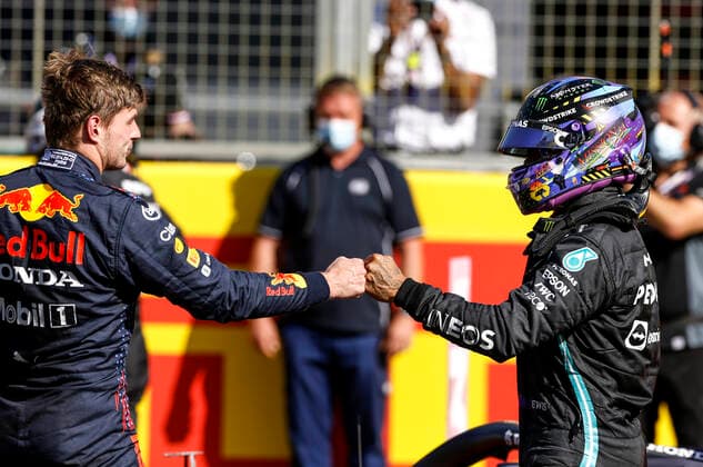33 Max Verstappen NED, Red Bull Racing , 44 Lewis Hamilton GBR, Mercedes AMG Petronas F1 Team , F1 Grand Prix of Great Britain at Silverstone Circuit on July 17, 2021 in Silverstone, United Kingdom Photo by HOCH ZWEI Silverstone United Kingdom