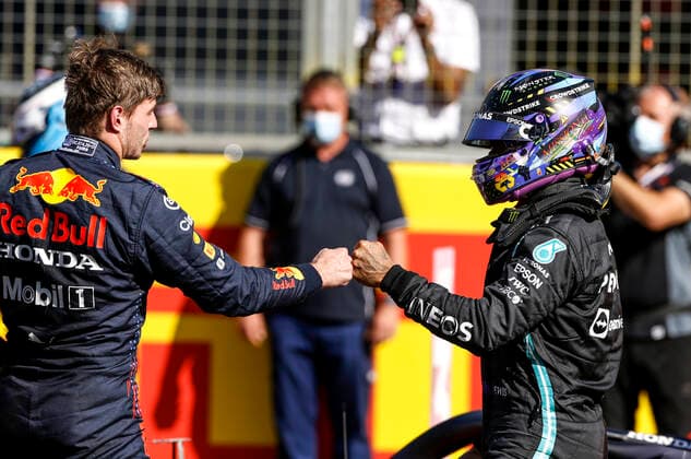 33 Max Verstappen NED, Red Bull Racing , 44 Lewis Hamilton GBR, Mercedes AMG Petronas F1 Team , F1 Grand Prix of Great Britain at Silverstone Circuit on July 17, 2021 in Silverstone, United Kingdom Photo by HOCH ZWEI Silverstone United Kingdom