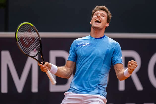 Winner cheers Pablo Carreno Busta ESP 18 07 21, Hamburg, Hamburg European Open 2021, Tennis am Hamburger Rothenbaum, ATP500, Final, Mens Singles Â