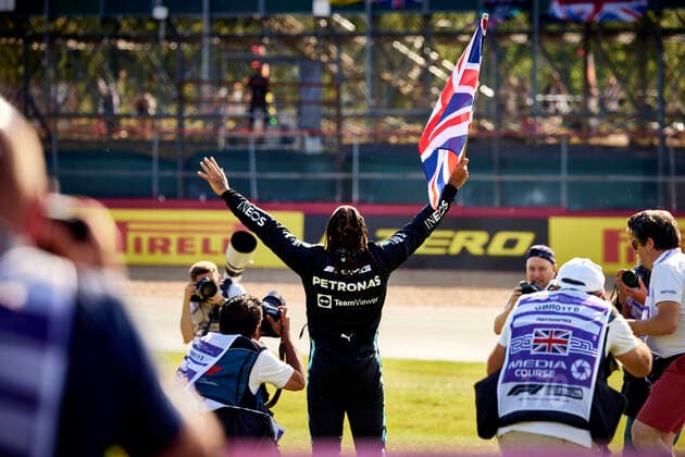 F1 Grand Prix of Great Britain 44 Lewis Hamilton GBR, Mercedes AMG Petronas F1 Team , F1 Grand Prix of Great Britain at Silverstone Circuit on July 18, 2021 in Silverstone, United Kingdom Photo by Steve Etherington for Mercedes Benz Grand Prix Ltd Daimler AG FIA Pool via HOCH ZWEI Silverstone United Kingdom Poolfoto HOCH ZWEI Pool Daimler AG ,EDITORIAL USE ONLY