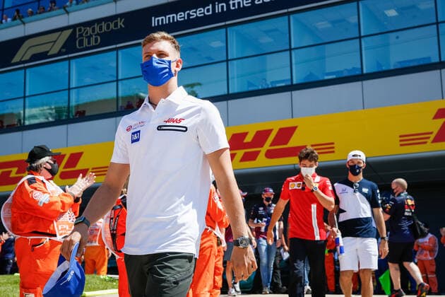 SCHUMACHER Mick (ger), Haas F1 Team VF-21 Ferrari, portrait during the Formula 1 Pirelli British Grand Prix 2021, 10th round of the 2021 FIA Formula One World Championship, WM, Weltmeisterschaft from July 16 to 18, 2021 on the Silverstone Circuit, in Silverstone, United Kingdom - FORMULE 1 : Grand prix de Grande Bretagne - Course - Silverstone - 18 07 2021 DPPI PANORAMIC  00121021__V2_3627