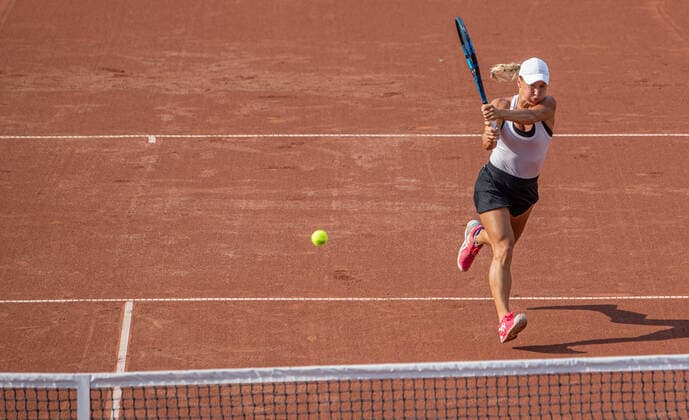 WTA, Tennis Damen Hungarian Grand Prix 2021 - Final Yulia Putintseva of Kazakhstan returns the ball to Kalinina Anhelina of Ukraine during the final at WTA Hungarian Grand Prix on July 18, 2021 in Budapest, Hungary. Budapest Hungary szaniszlo-notitle210718_npIeB  Copyright: xRobertxSzaniszlox