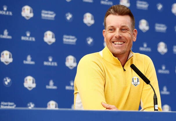 Mandatory Credit: Photo by James Marsh BPI Shutterstock (9897041n) Henrik Stenson of Europe smiles during a press conference, PK, Pressekonferenz Ryder Cup 2018, Thursday Previews, Golf, Le Golf National, Paris, France - 27 Sep 2018 Ryder Cup 2018, Thursday Previews, Golf, Le Golf National, Paris, France - 27 Sep 2018  Copyright: xJamesxMarsh BPI Shutterstockx 9897041n