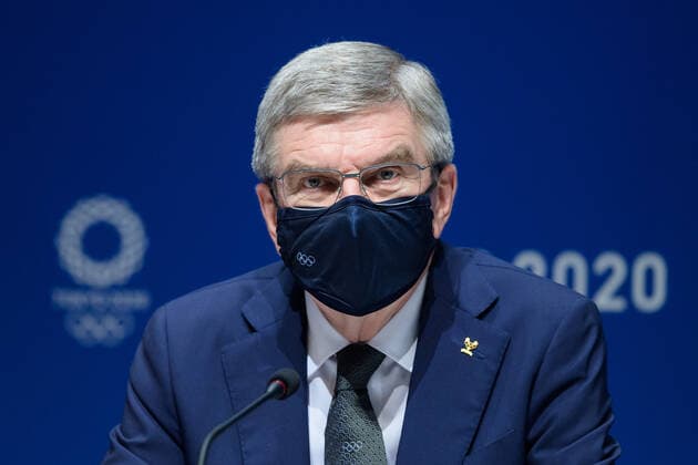 210721 Thomas Bach, president of the International Olympic Committee IOC , at a press conference during the 138th IOC Session announcing Brisbane as the host of the 2032 Olympic and Paralympic Games, ahead of the Tokyo 2020 Olympic Games on July 21, 2021 in Tokyo Photo Joel Marklund BILDBYRAN kod JM JM0163 bbeng olympic games olympics os ol olympiska spel olympiske leker tokyo2020 tokyo 2020 tokyo os tokyo ol presskonferens IOC Brisbane International Olympic Committee IOK,  Copyright: JOELxMARKLUND BB210721JM032