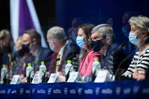 210721 Thomas Bach, president of the International Olympic Committee IOC , at a press conference during the 138th IOC Session announcing Brisbane as the host of the 2032 Olympic and Paralympic Games, ahead of the Tokyo 2020 Olympic Games on July 21, 2021 in Tokyo Photo Joel Marklund BILDBYRAN kod JM JM0163 bbeng olympic games olympics os ol olympiska spel olympiske leker tokyo2020 tokyo 2020 tokyo os tokyo ol presskonferens IOC Brisbane International Olympic Committee IOK,  Copyright: JOELxMARKLUND BB210721JM035