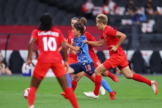 Mana Iwabuchi (JPN), JULY 21, 2021 - Football Soccer : Women s First Round Group E match between Japan 1-1 Canada during the Tokyo 2020 Olympic Games, Olympische Spiele, Olympia, OS at the Sapporo Dome in Hokkaido, Japan. Noxthirdxpartyxsales  (165103984)
