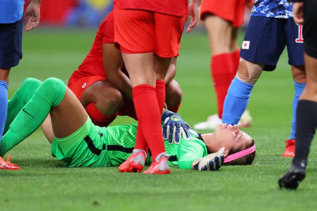 Stephanie Labbe (CAN), JULY 21, 2021 - Football Soccer : Women s First Round Group E match between Japan 1-1 Canada during the Tokyo 2020 Olympic Games, Olympische Spiele, Olympia, OS at the Sapporo Dome in Hokkaido, Japan. Noxthirdxpartyxsales  (165121262)