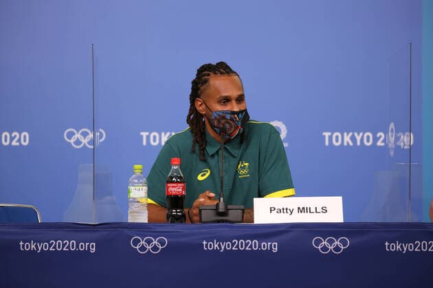 Tokyo 2020 in 2021, Basketball, Team Australia, Press conference with Patty Mills.