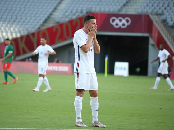 Tokio 2020 im Jahr 2021, Fußball, Mexiko - Frankreich July 22, 2021, Chofu, Tokyo, Japan: Florian THAUVIN of France disappointed after an action during the Group A Pool Game of the Men s Football tournament at the Tokyo Stadium on July 22nd 2021 in Tokyo, Japan Chofu Japan - ZUMAc179 20210722_zep_c179_022 Copyright: xMickaelxChavetx