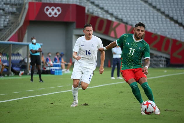 July 22, 2021, Chofu, Tokyo, Japan: Florian THAUVIN of France in action during the Group A Pool Game of the Men s Football tournament at the Tokyo Stadium on July 22nd 2021 in Tokyo, Japan Chofu Japan - ZUMAc179 20210722_zep_c179_034 Copyright: xMickaelxChavetx