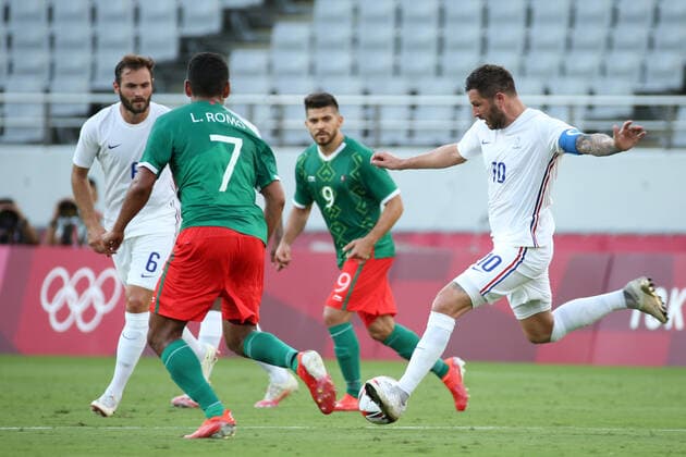 July 22, 2021, Chofu, Tokyo, Japan: Andre-Pierre GIGNAC of France in action during the Group A Pool Game of the Men s Football tournament at the Tokyo Stadium on July 22nd 2021 in Tokyo, Japan Chofu Japan - ZUMAc179 20210722_zep_c179_035 Copyright: xMickaelxChavetx